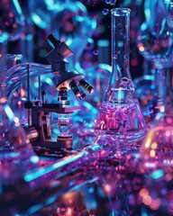 Cutting-Edge Laboratory Equipped with Advanced Microscopes for Research and Analysis of Microscopic Samples