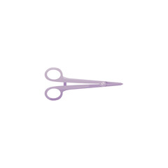 Vector illustration of metal scissors on isolated background.