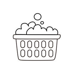 laundry basket vector icon