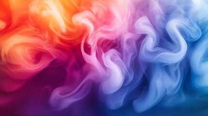 Obraz premium Abstract swirling colorful smoke vibrant hues. AI Generated