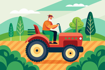 tractor in the field