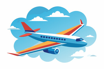 Fototapeta premium Airplane flying in the sky