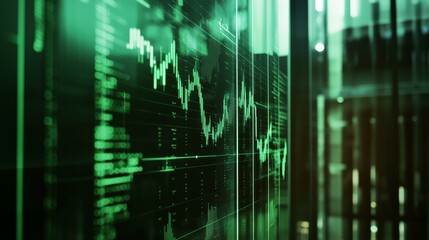 A soaring stock chart with a background of the US flag.