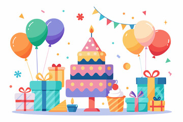 A birthday party arrangement 