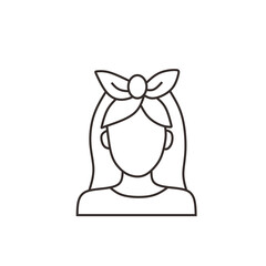 women wear headbands vector icon