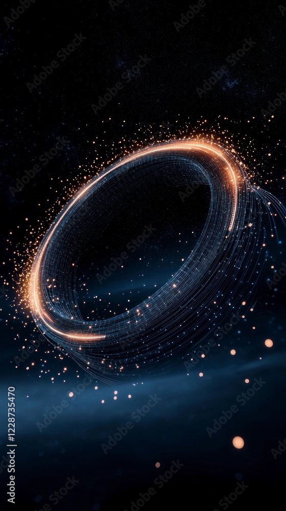 Aufkleber futuristic abstract technology background network connection cyberspace digital glow