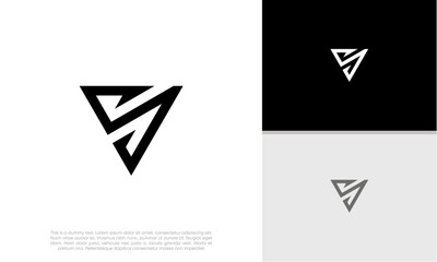 Initials S logo design. Initial Letter Logo.	