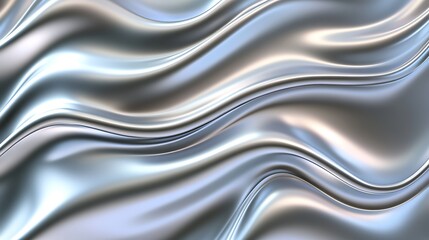 Silver Liquid Metal Abstract Wave Background