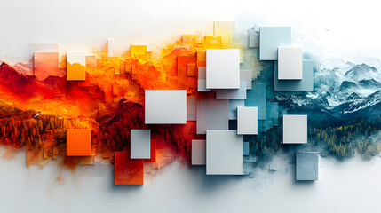 creative business collage showcasing work-life balance--corporate meetings, wellness breaks, and inspirational quotes