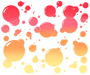 赤系グラデーションのバブル背景