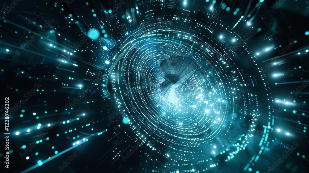Aufkleber exploring the cosmos: satellite dish array peering into the depths of outer space