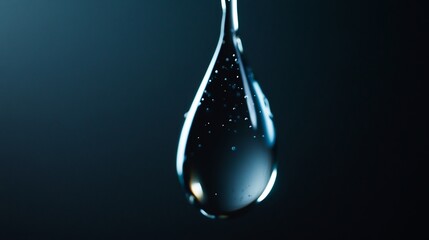 A Single Teardrop: A Macro Photography Study of Water's Elegance