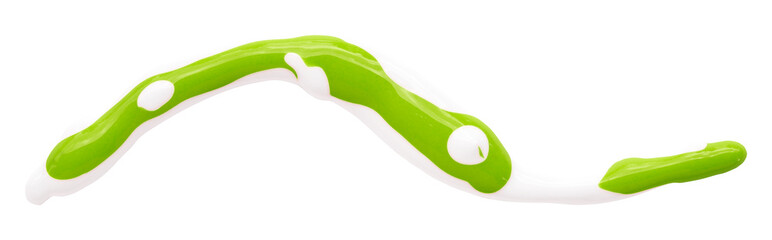 green watercolor drop zigzag isolated on transparent background