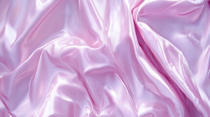 Fototapeta premium Draped Pink Silk Fabric Soft Texture Background