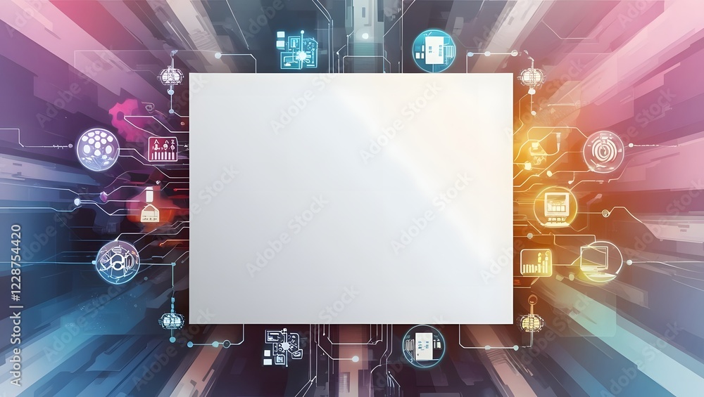 Aufkleber abstract technology interface with white space for text placement