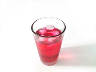 cold soft drink strawberry flavor
