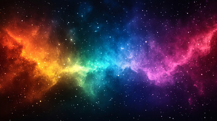 A vibrant cosmic scene with a colorful nebula and twinkling stars against a dark space background symbolizing the vast beauty of the universe and endless possibilities of space exploration

