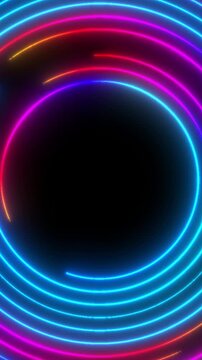 Abstract wavy glowing line with glow neon effect