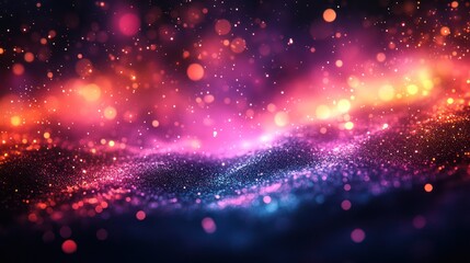 Obraz premium Cosmic Sparkle: A Galaxy of Glittering Lights