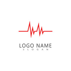 Pulse line illustration vector template