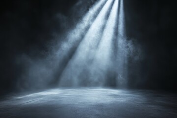 Light beam shining in the darkness Abstract image of a illuminating beam in the dark