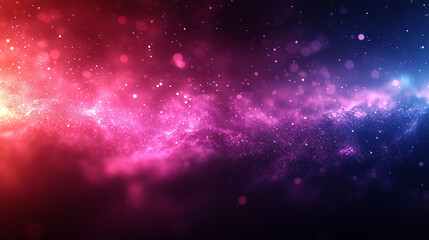 Naklejka premium A vibrant cosmic scene with a colorful nebula and twinkling stars against a dark space background symbolizing the vast beauty of the universe and endless possibilities of space exploration