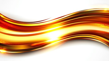 Abstract Golden Waves Flowing Design