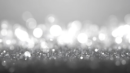 Abstract Silver Glitter Background with Lights