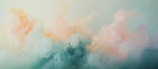 Abstract pastel color paint clouds.