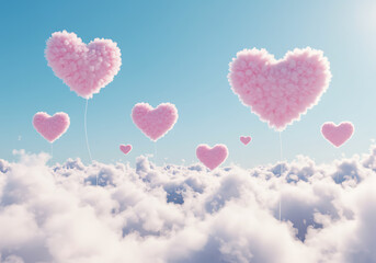 하트 구름 발렌타인 데이 이벤트 세일 Valentine's Day love cloud