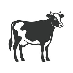 Cow silhouette vector image. Cow animal silhouette Vector image. Co logo icon image.