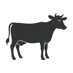 Cow silhouette vector image. Cow animal silhouette Vector image. Co logo icon image.