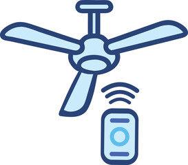 Smart ceiling fan with remote control