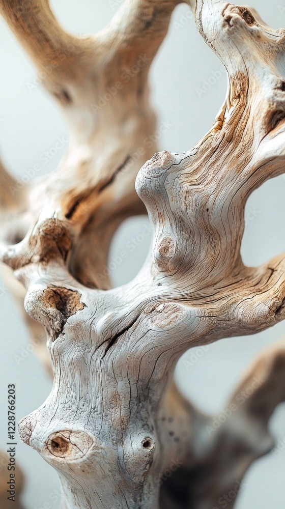 Poster textures and patterns in driftwood create a stunning display of nature's artistry. the intricate det