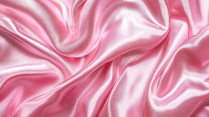 Pink Silk Fabric Draped Softly and Elegantly