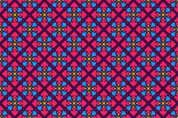 Pink Ornamental Abstract Seamless Pattern