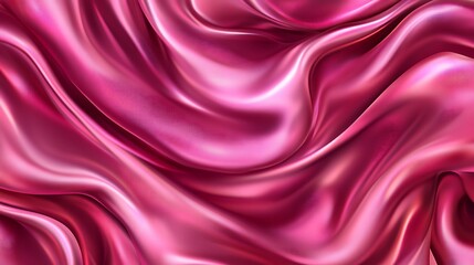 Fototapeta premium Draped Pink Silk Fabric Soft Waves Texture