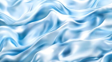 Obraz premium Light Blue Fabric Draped in Soft Waves