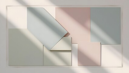 Pastel Color Palette Swatches with Soft Shadows and Minimalist Design