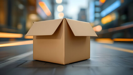 Cardboard box on the street