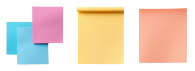 Fototapeta premium Colorful sticky notes and paper sheets for creative brainstorming