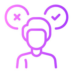 decision making gradient icon