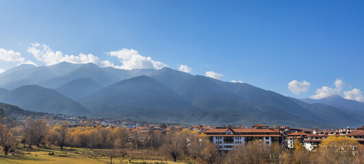 town Bansko in the mountains of Bulgaria