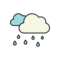 Rain icon isolated on a white background. Vector illustration.