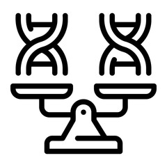 dna comparison line icon