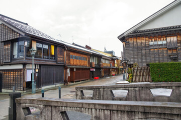 金沢三茶屋街のひとつであるにし茶屋街