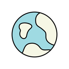 Earth  icon isolated on a white background. Vector illustration.