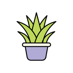Plant icon isolated on a white background. Vector illustration.