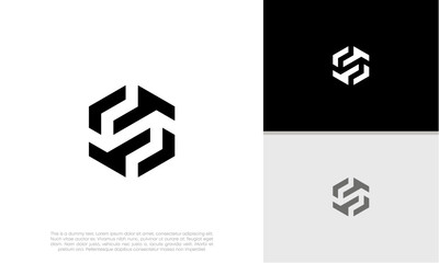 Initials S logo design. Initial Letter Logo.	
