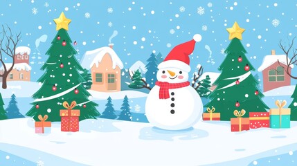 Happy Christmas and new year Banner Background Design Social Media Background